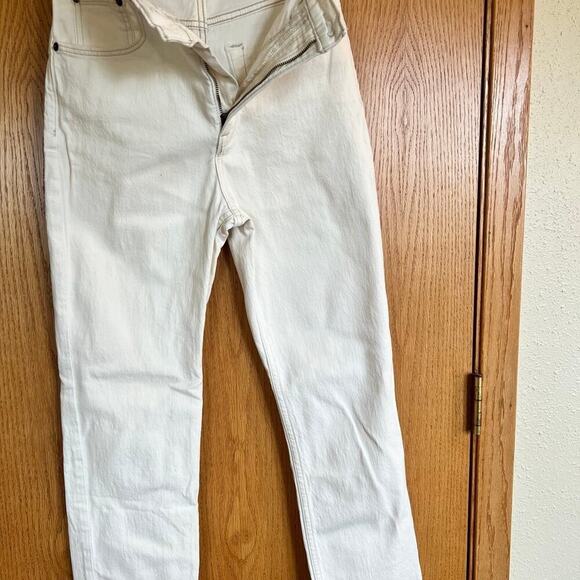 Abercrombie and Fitch, ecru, straight, ultra high rise, women's size 27-4R - Picture 4 of 10